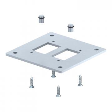 Placa base para columna de distribución eléctrica industrial