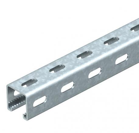 Perfil de montaje MS4141, ancho de ranura de 22 mm, FT, perforación lateral 6000 | 41 | 41 | 2 | Galvanizado por inmersión en caliente