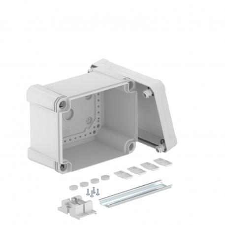 Caja X 10, ciega con carril DIN