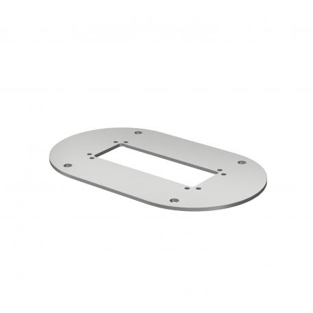 Placa base 70140 205 | 124 | 3 | aluminio blanco; RAL 9006