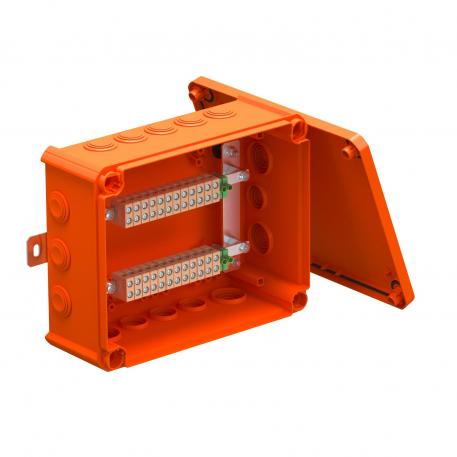 FireBox T250 con juntas insertables, para sistemas de datos, 4x24 225x173x86 | 10 | IP66 | 9 x M25 7 x M32 | naranja; RAL 2003